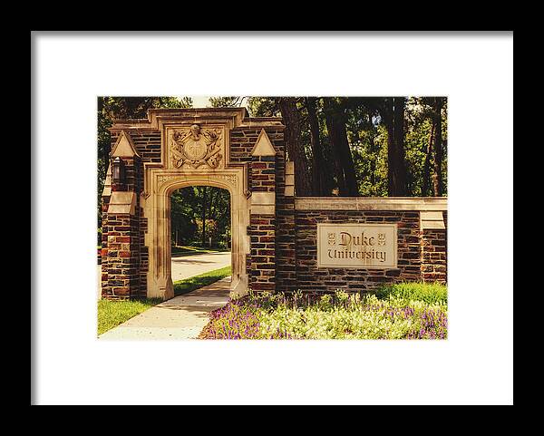 Entry Framed Print featuring the photograph Entrance To Duke University by Mountain Dreams