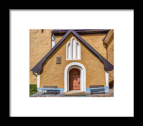 Entre Framed Print featuring the photograph Entre to Enkopingsnas Church May by Leif Sohlman