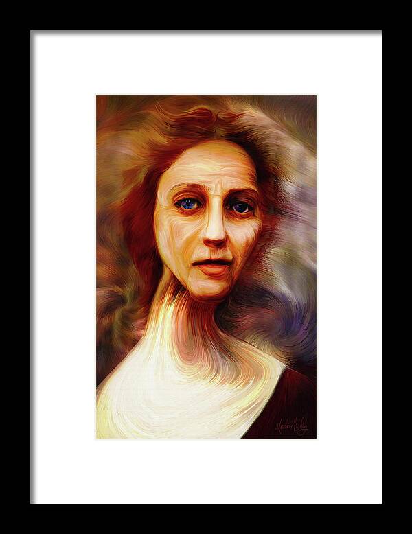 Face Framed Print featuring the digital art Ephemeral by Matthew Lindley