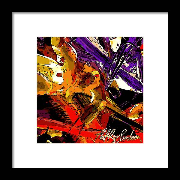 Abstract Modernism Framed Print featuring the painting Equilibrium malfunction by Neal Barbosa