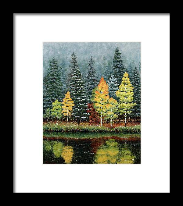 Fall Framed Print featuring the painting Equinox by Mary Giacomini