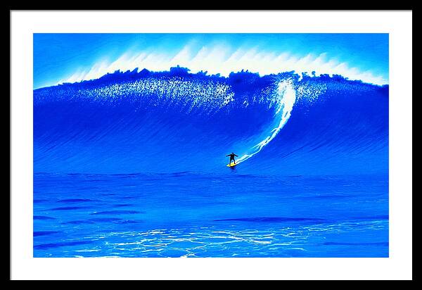 Surfing Framed Print featuring the painting Oregon 2010 by John Kaelin