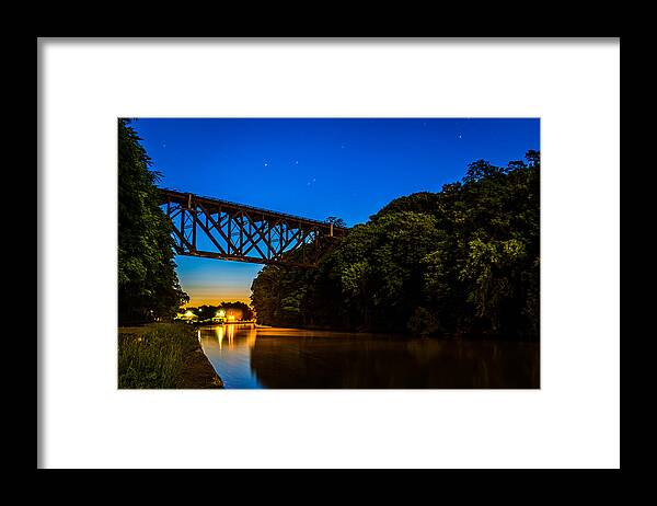 Dark Framed Print featuring the photograph Erie Twilight by Chris Bordeleau