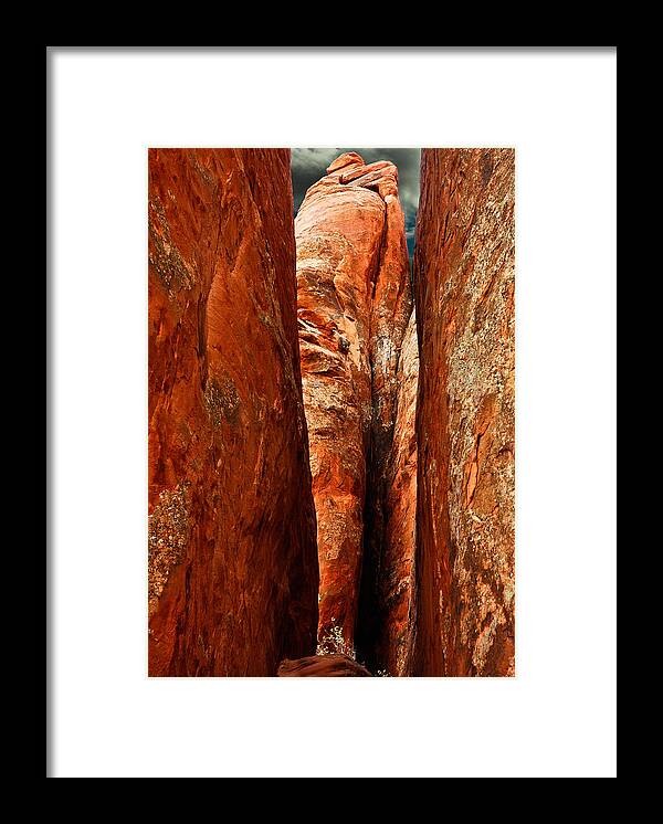 Landscape Framed Print featuring the photograph Erotic Rock by Harry Spitz