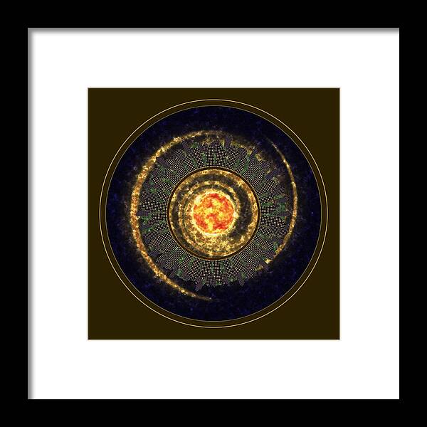 Mandala Framed Print featuring the digital art Escape II by Lynde Young