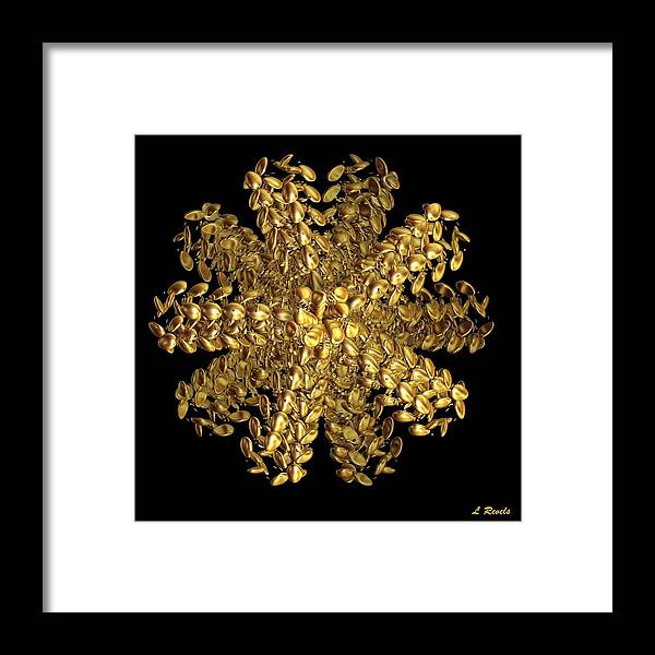 Gold Framed Print featuring the digital art Essence of Alchemy by Leslie Revels