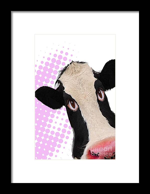 Cow Framed Print featuring the digital art Essex Cow by Roger Lighterness