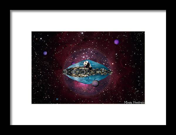 Space Framed Print featuring the mixed media Eternal Optimist by Mindy Huntress