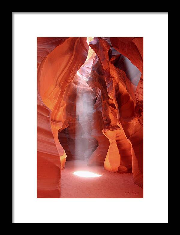 Antelope Canyon Framed Print featuring the photograph Ethereal by Winston Rockwell