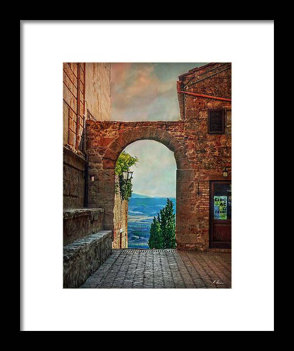 Italy Framed Print featuring the photograph Etruscan Arch by Hanny Heim