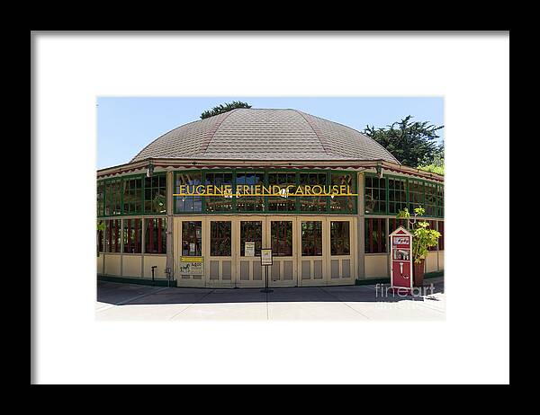Wingsdomain Framed Print featuring the photograph Eugene Friend Carousel At The San Francisco Zoo San Francisco California DSC6331 by San Francisco
