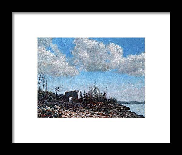 Current Ridge Framed Print featuring the painting Evening at Current Ridge by Ritchie Eyma