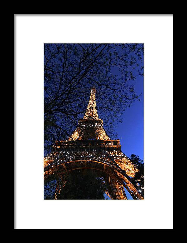 Eiffel Tower Framed Print featuring the photograph Evening at the Eiffel Tower by Hermes Fine Art