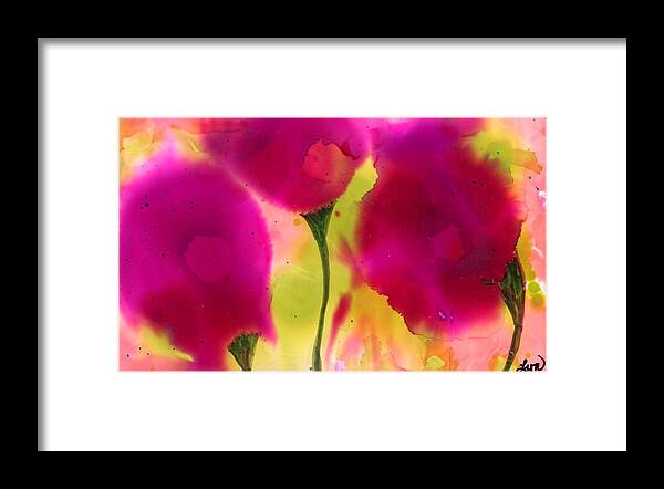 Flowers Framed Print featuring the painting Pink Dreams by Lyn Hayes