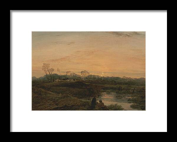 John Linnell Framed Print featuring the painting Evening, Bayswater by John Linnell
