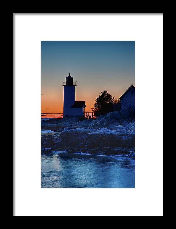 #jefffolger Framed Print featuring the photograph Evening falls on Annisquam by Jeff Folger