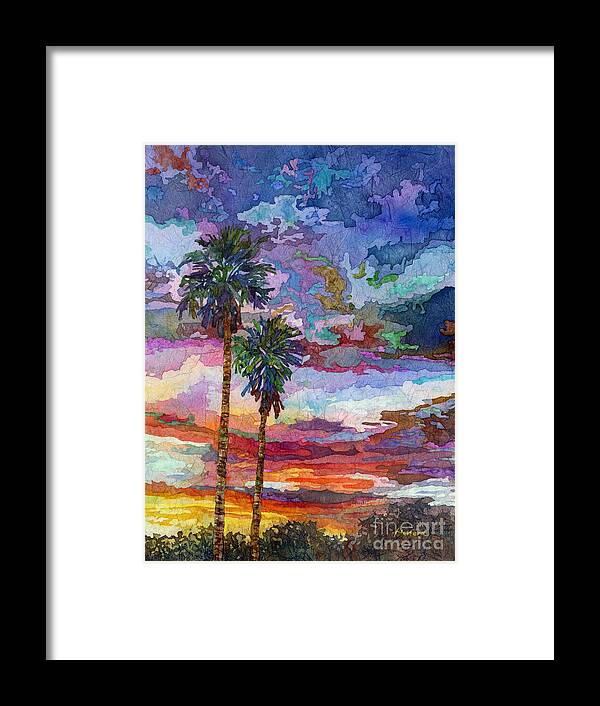 Sunset Framed Print featuring the painting Evening Glow by Hailey E Herrera