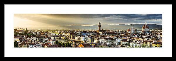 Florence Framed Print featuring the photograph Evening in Florence by Weston Westmoreland