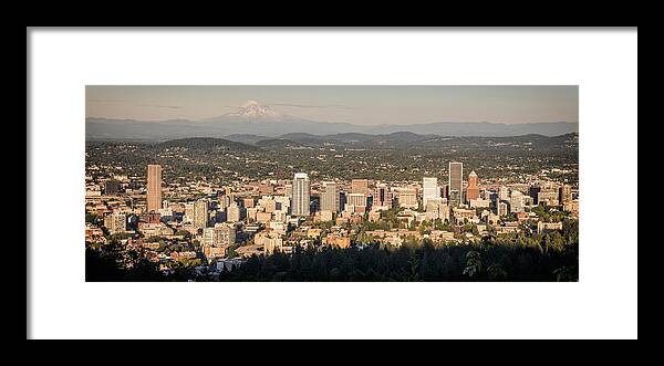 Portland Framed Print featuring the photograph Evening in Portland by Matt Hammerstein