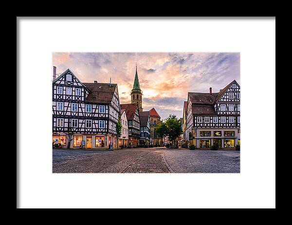 Baden-wurttemberg Framed Print featuring the photograph Evening in Schorndorf by Dmytro Korol