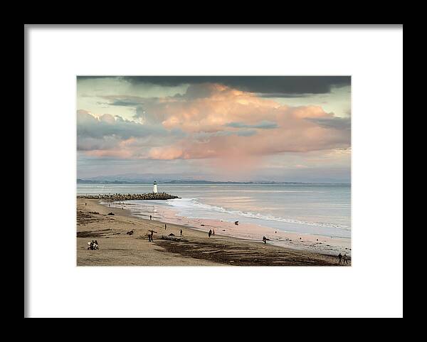 Beach Framed Print featuring the photograph Evening on Seabright Beach by Bruce Frye