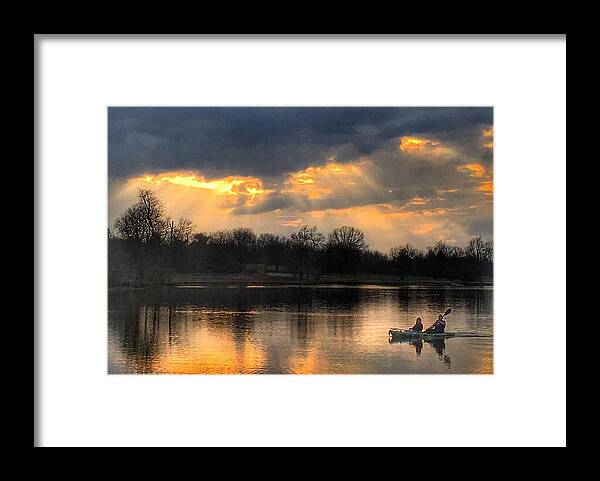 Rowboat Framed Print featuring the photograph Evening Relaxation by Sumoflam Photography