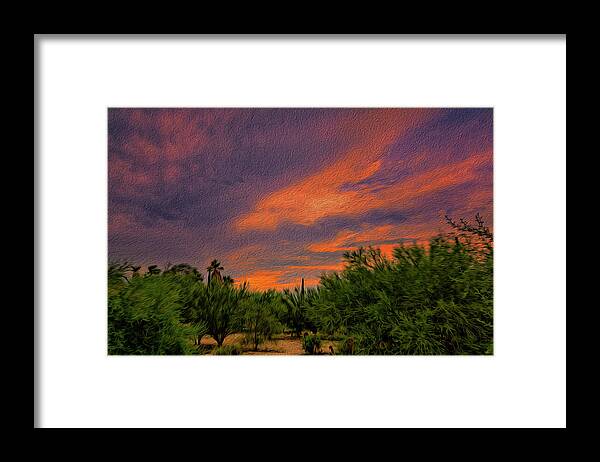 Arizona Framed Print featuring the photograph Evening Sky op54 by Mark Myhaver