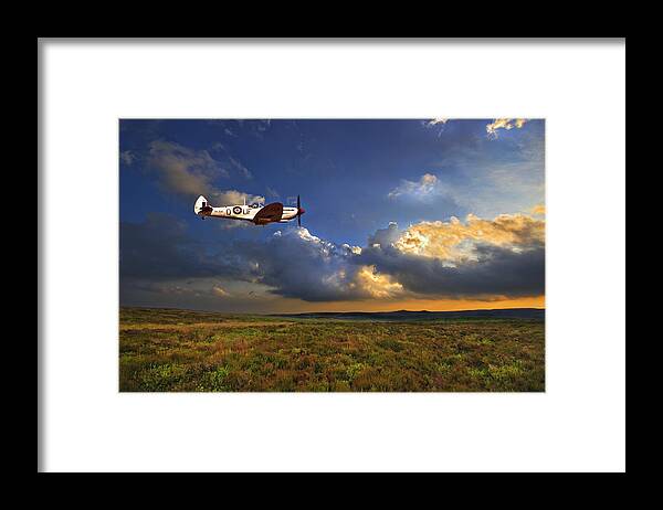 Spitfire Framed Print featuring the photograph Evening Spitfire by Meirion Matthias