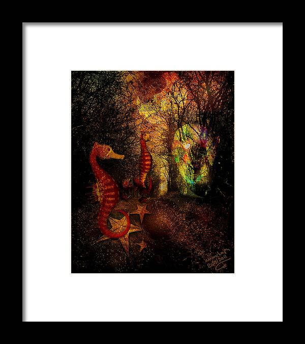 Evening Framed Print featuring the digital art Evening Stroll by Mimulux Patricia No
