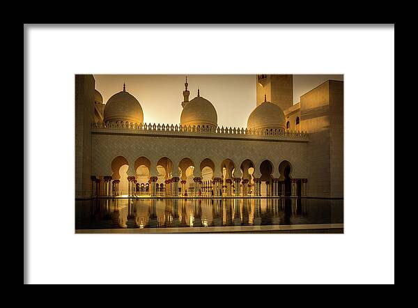 Mosque Framed Print featuring the photograph Evening Tranquility by Andrew Matwijec