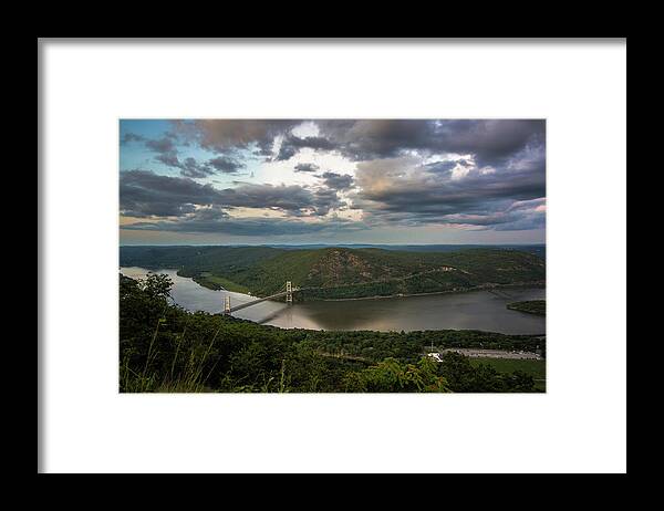 Hudson Valley Framed Print featuring the photograph Evening View From Bear Mountain by John Morzen