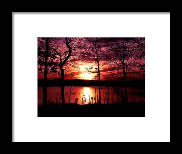 Sunset Framed Print featuring the photograph Evening Wine by Karen Scovill