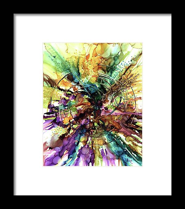Alcohol Framed Print featuring the painting Ever Expanding Universe by Alika Kumar