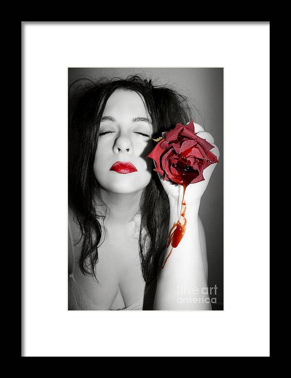 Blood Framed Print featuring the photograph Every time hurts more than the first time by Heather King