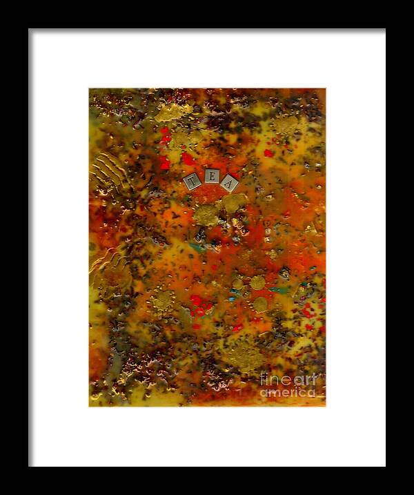 Wood Framed Print featuring the mixed media Evolution of Tea by Angela L Walker