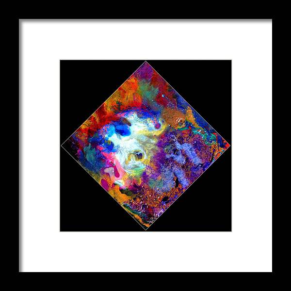 Abstract Framed Print featuring the painting Evolution Series 1006 by Dina Sierra