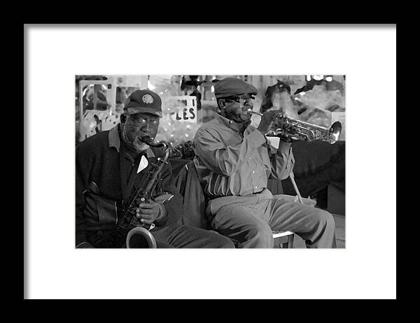 Excelsior Band Framed Print featuring the digital art Excelsior Band 2 Horns by Michael Thomas