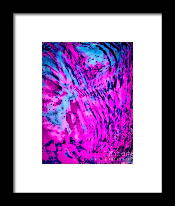 Digital Abstract Extreme Colors Mauve Framed Print featuring the digital art Exciting by Gayle Price Thomas