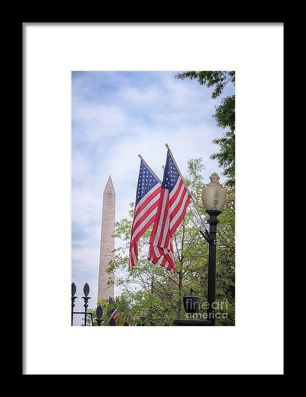 White House Framed Print featuring the photograph Executive Park by Elizabeth Dow
