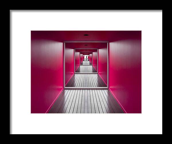 Pink Framed Print featuring the photograph Exit by Jacqueline Hammer