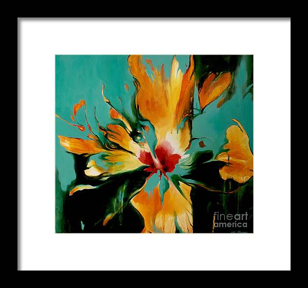 Lin Petershagen Framed Print featuring the painting Exotic by Lin Petershagen