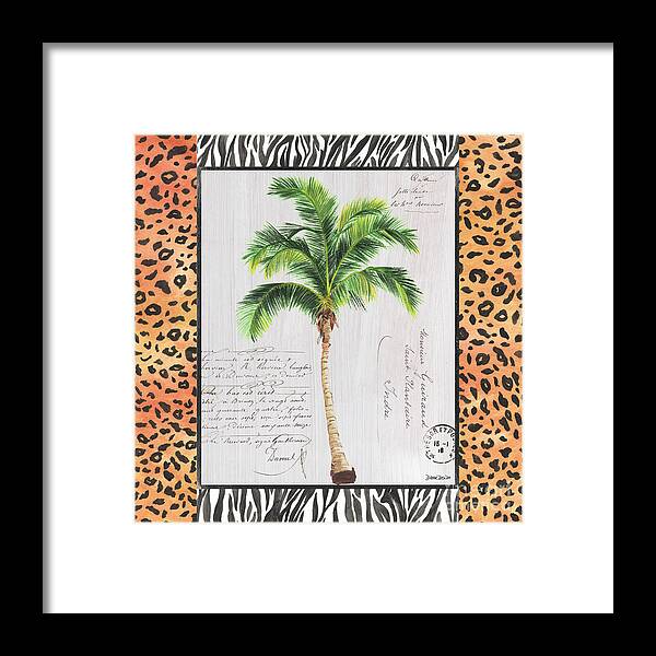 Tropical Framed Print featuring the painting Exotic Palms 1 by Debbie DeWitt