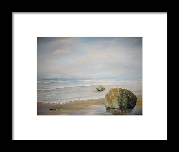 Stone Framed Print featuring the painting 'expectations'' by Marina Harris