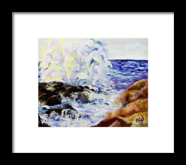 Waves Framed Print featuring the painting Explode by Saundra Johnson