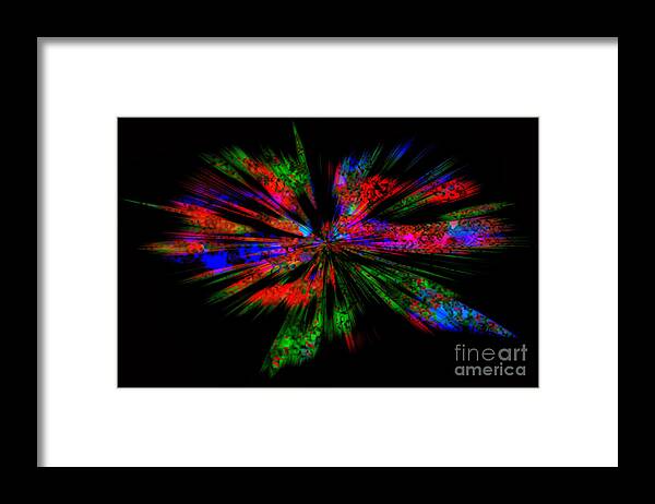 Colors Exploding Framed Print featuring the photograph Exploding colors by Geraldine DeBoer