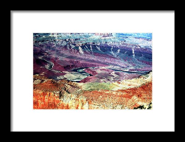 Grand Canyon Framed Print featuring the photograph Exquisite Color Design by Paul Cannon