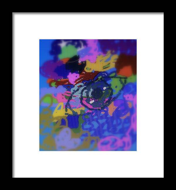 Abstract Framed Print featuring the digital art Eye by Cybele Chaves
