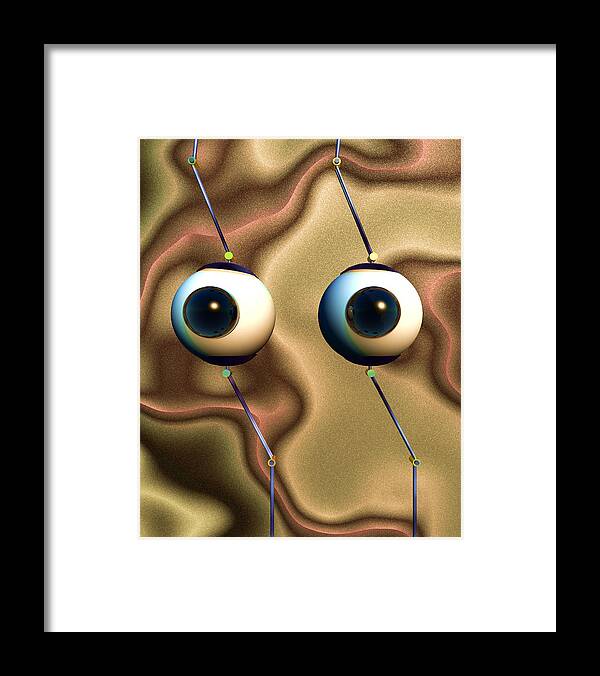 Eyes Framed Print featuring the digital art Eye Gestures by Richard Rizzo