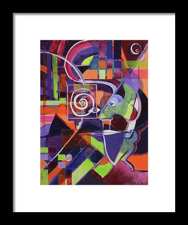 Face Framed Print featuring the painting Eye Has Not Seen and Ear Has Not Heard by Rollin Kocsis
