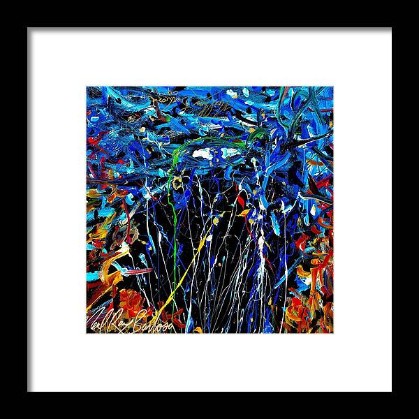 Abstract Framed Print featuring the painting Eye in the sky and water by Neal Barbosa